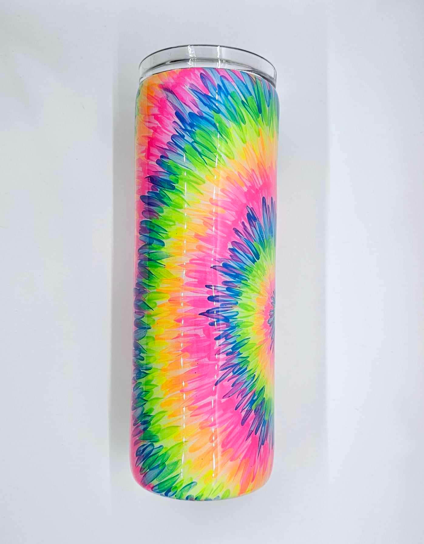 HAND PAINTED TIE DYE TUMBLER