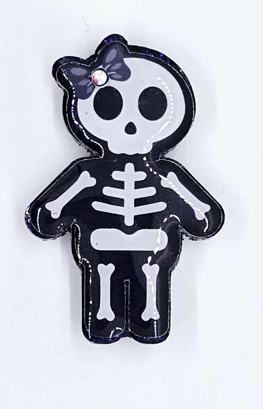 GIRL SKELETON BADGE REEL