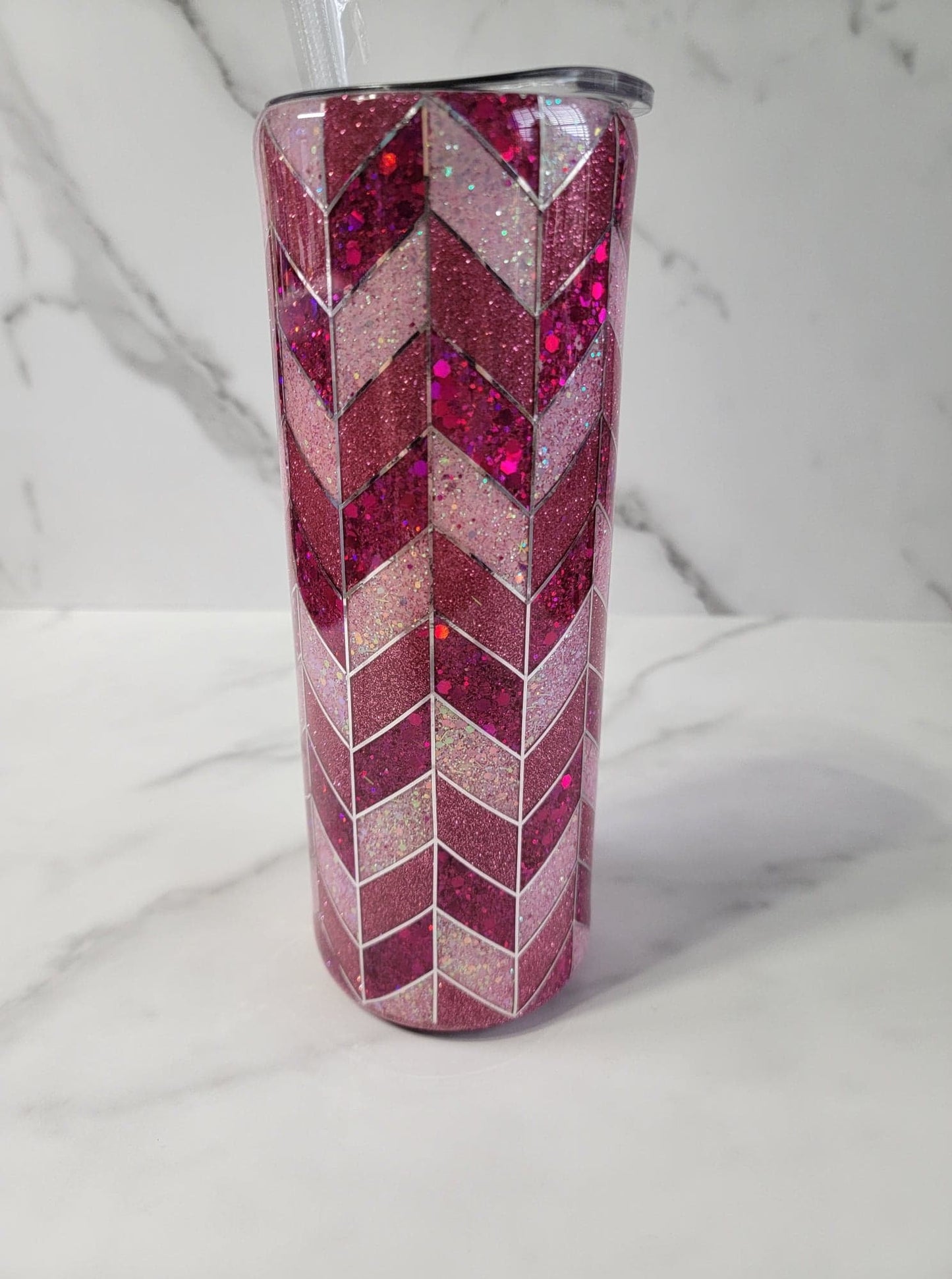 TANGRAM GLITTER TUMBLER