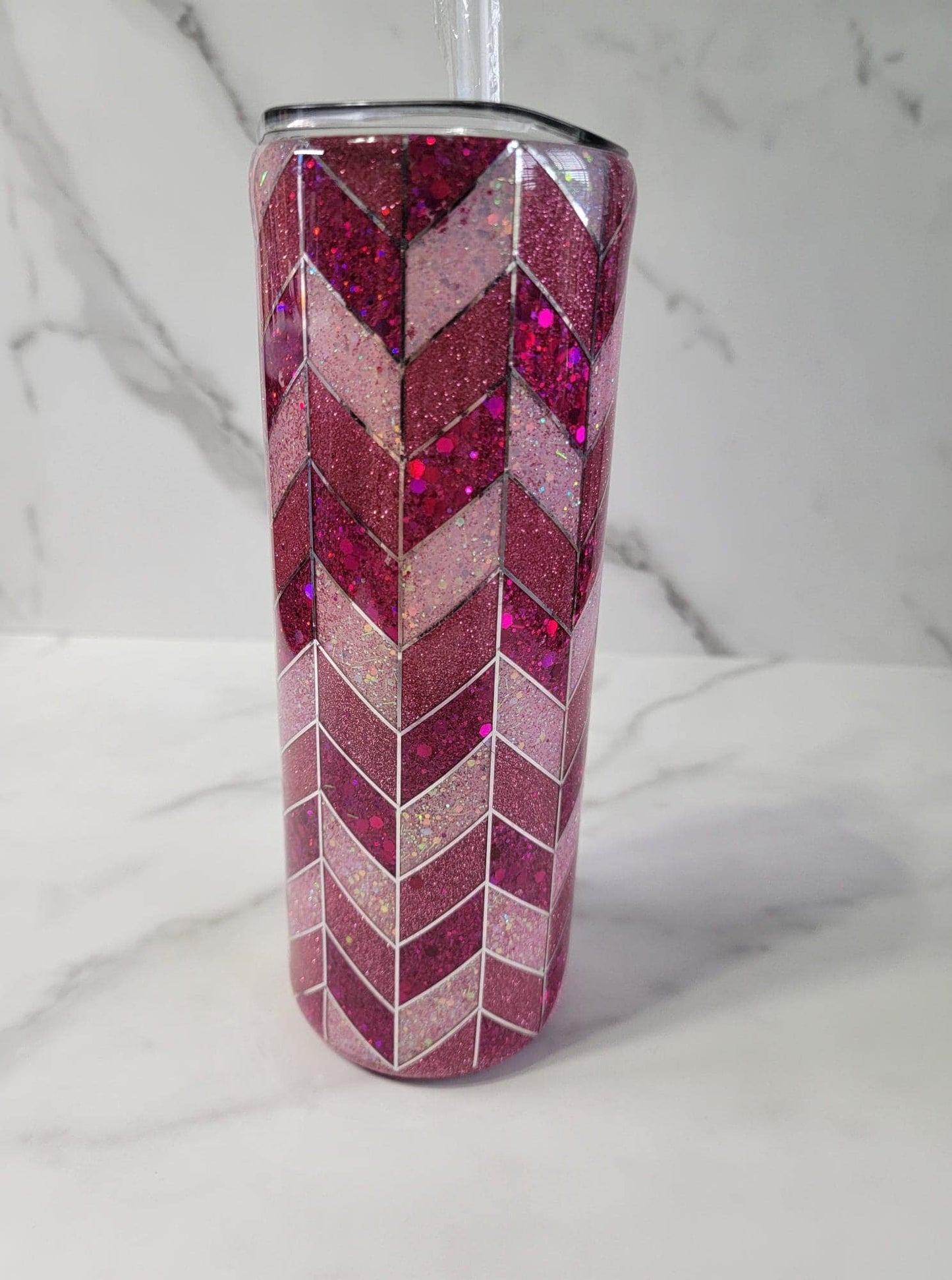 TANGRAM GLITTER TUMBLER