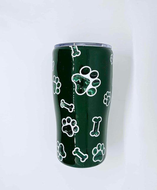 PAW PRINT AND BONE TUMBLER