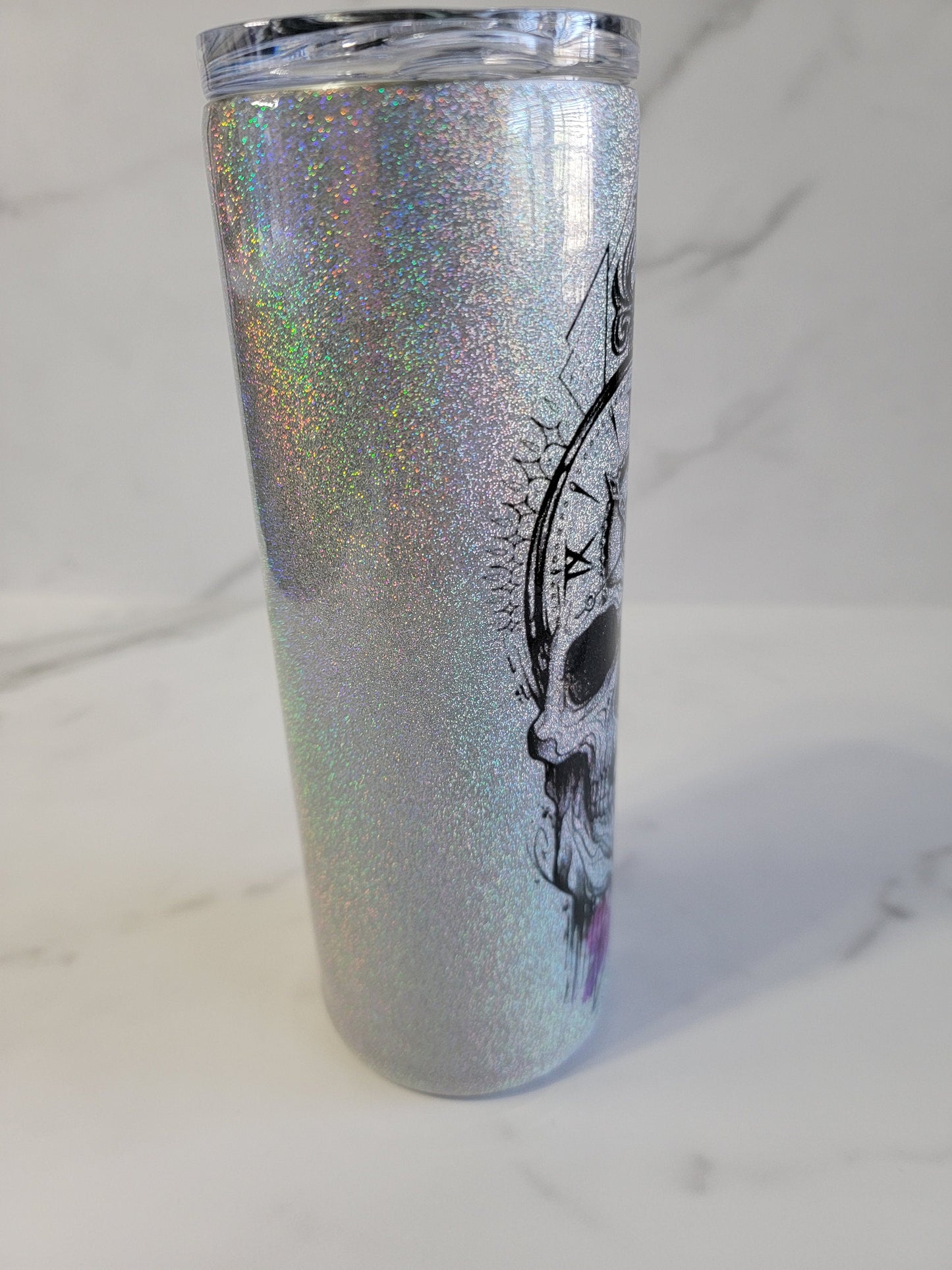 SKULL/CLOCK TATTOO TUMBLER