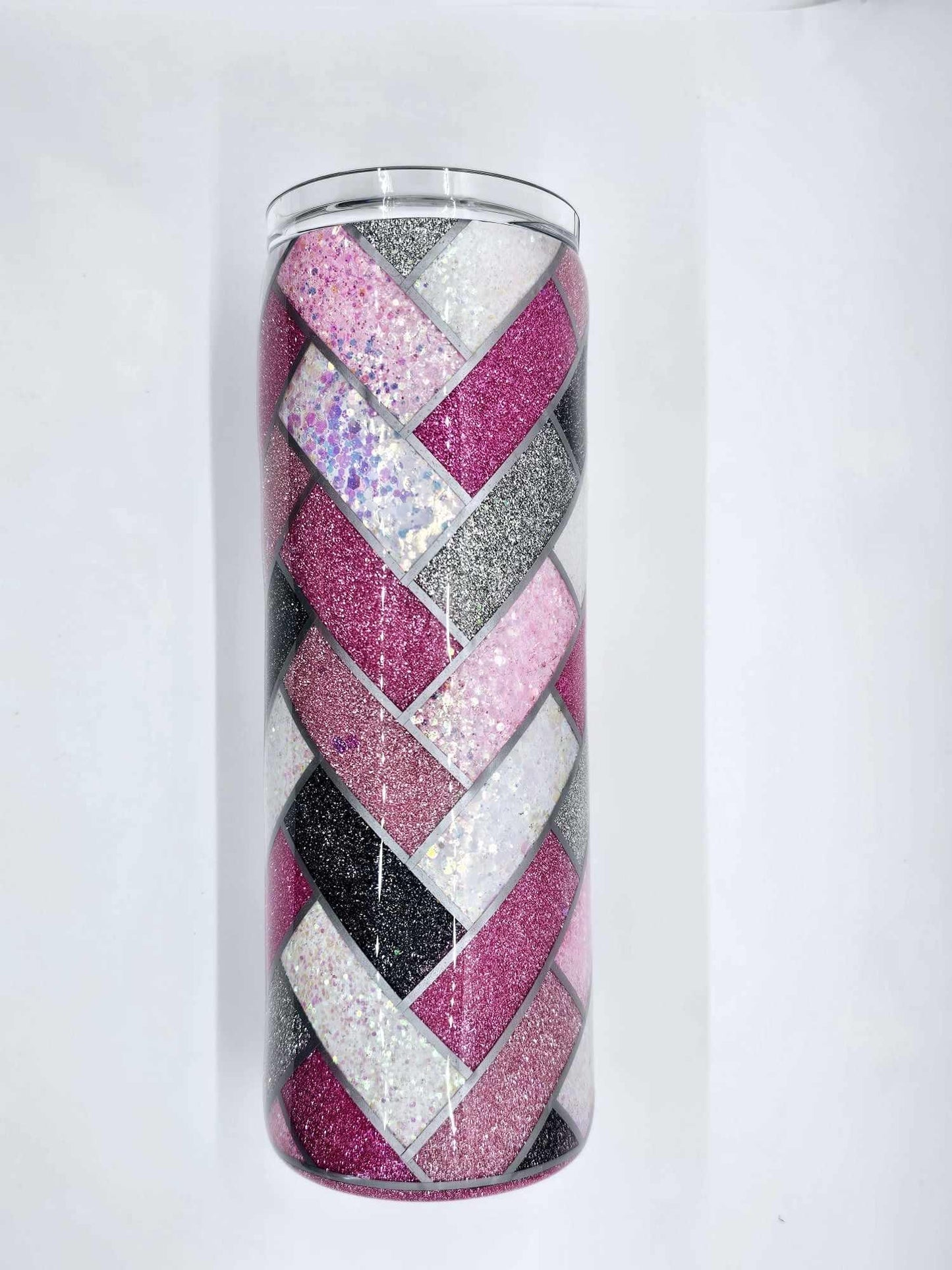 TANGRAM BRICK PATTERN TUMBLER