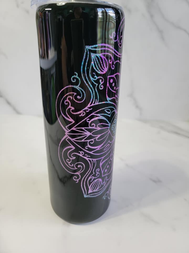 MULTICOLORED MANDALA PEEK A BOO TUMBLER