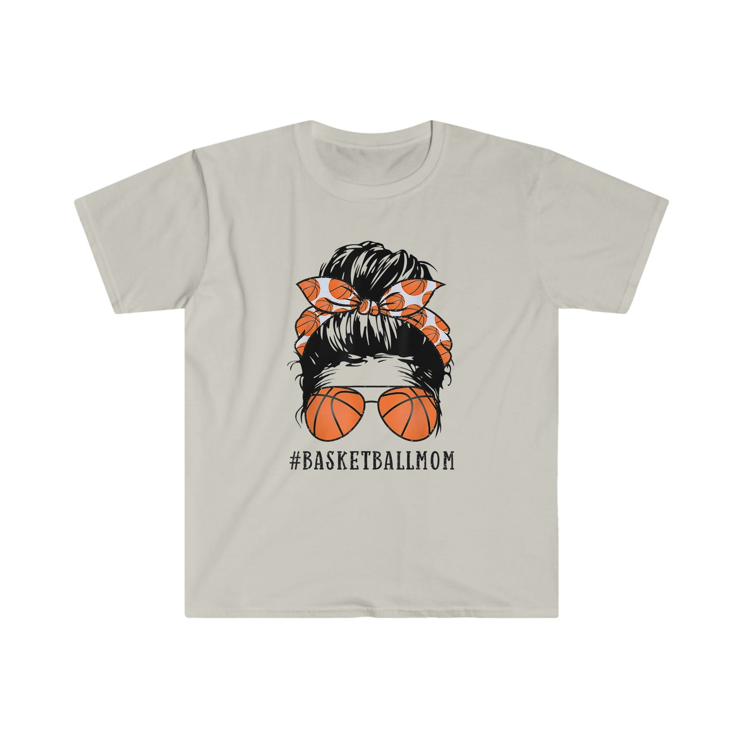 MESSY BUN BASKETBALL MOM T-SHIRT