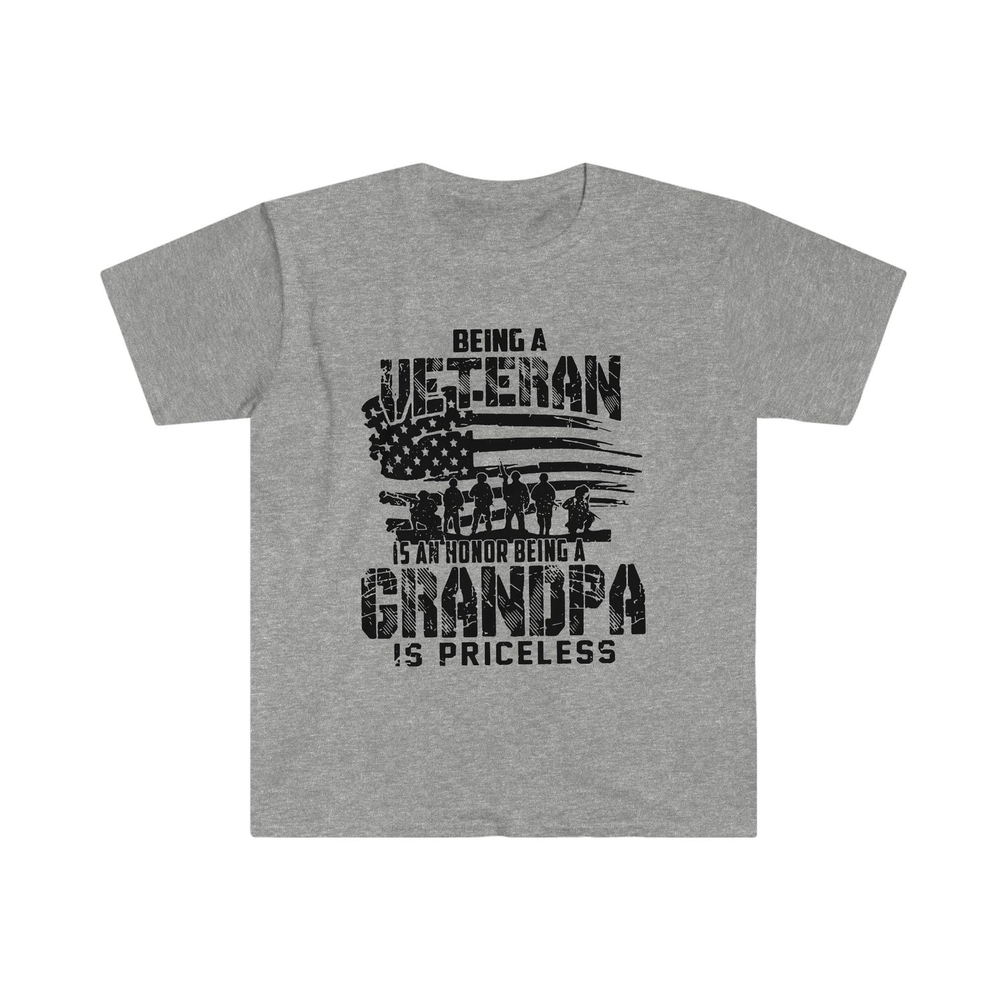 BEING A VETERAN IS AN HONOR BEING A GRANDPA IS PRICELESS T-SHIRT