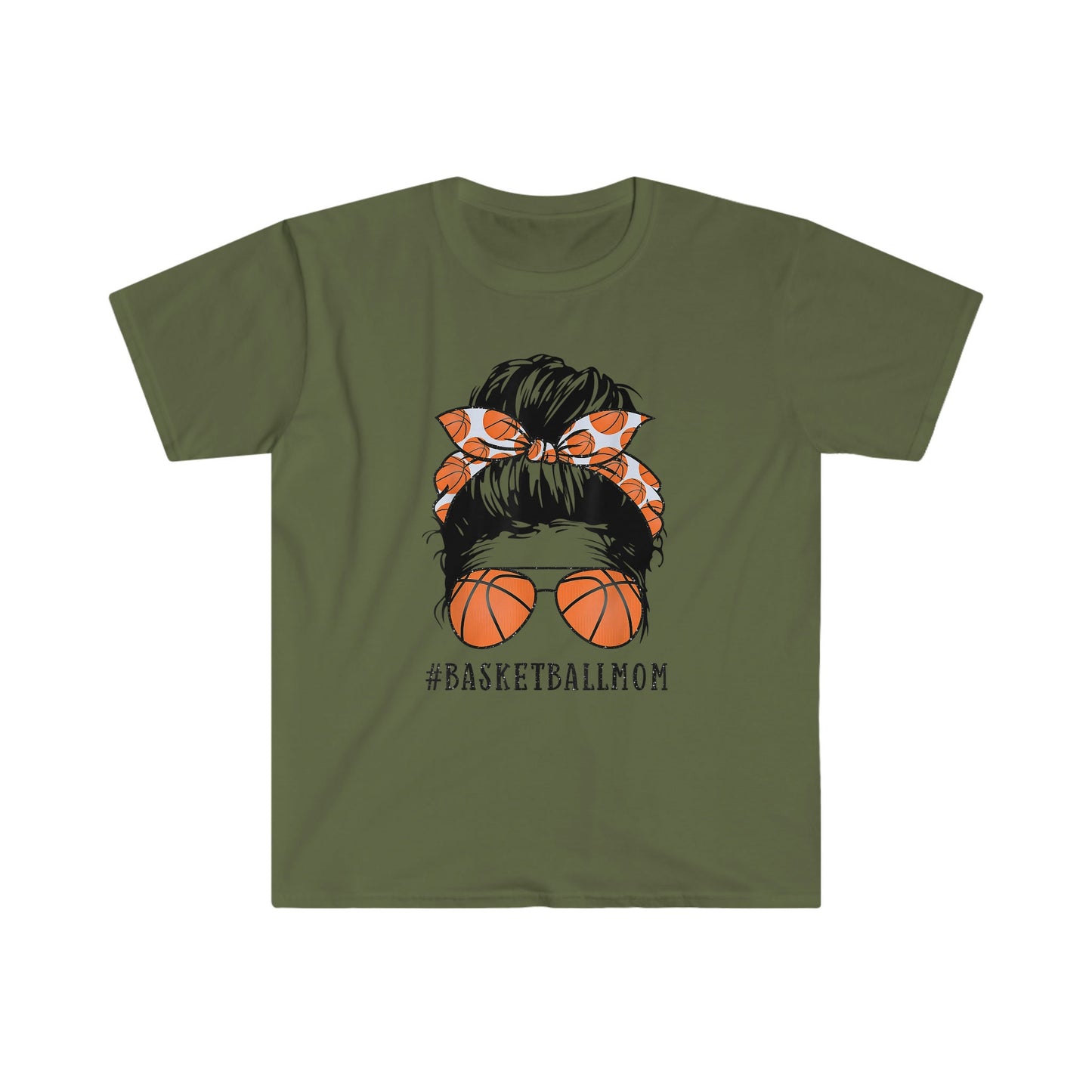 MESSY BUN BASKETBALL MOM T-SHIRT