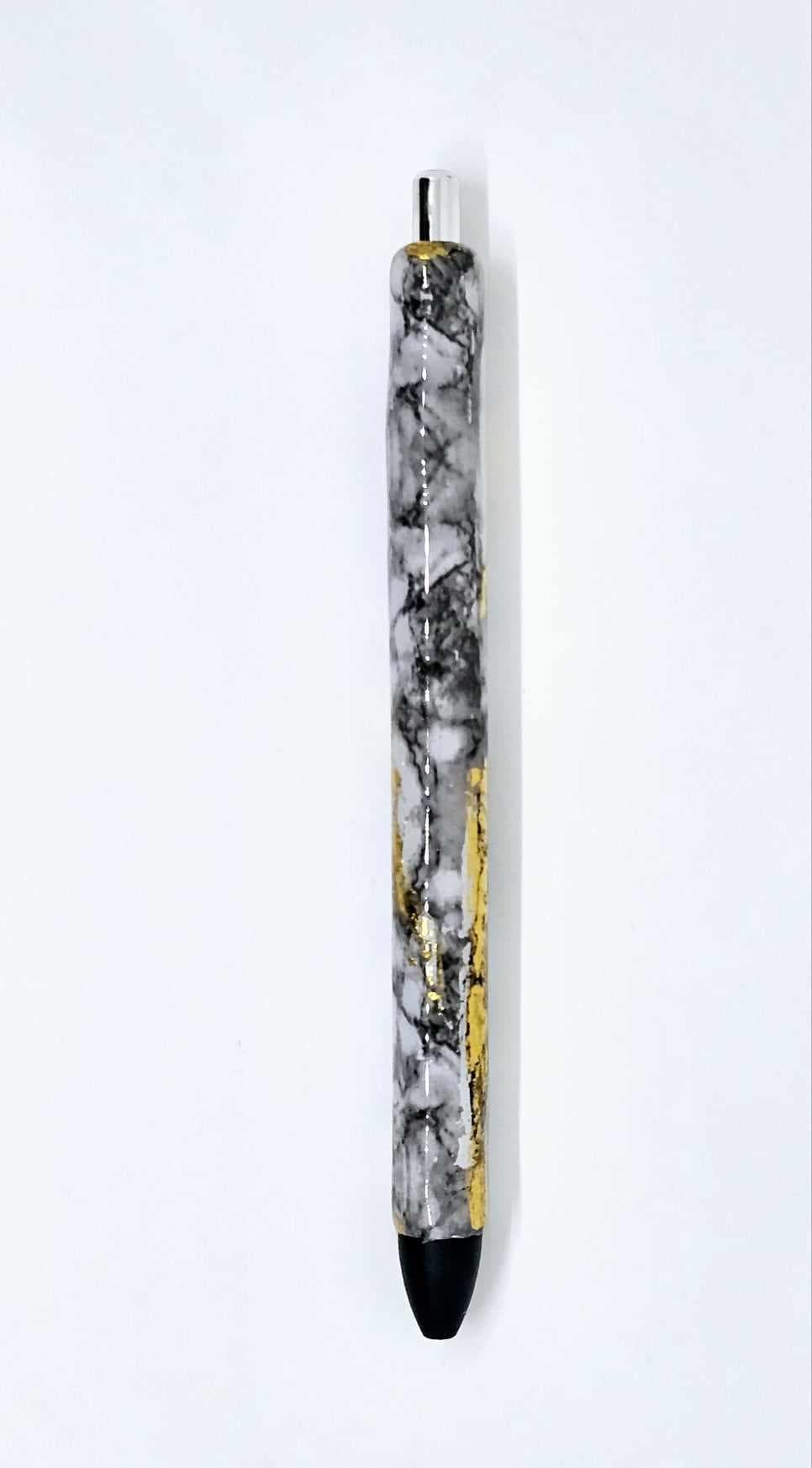 MARBLE PRINT WITH GOLD FOIL EPOXY PEN