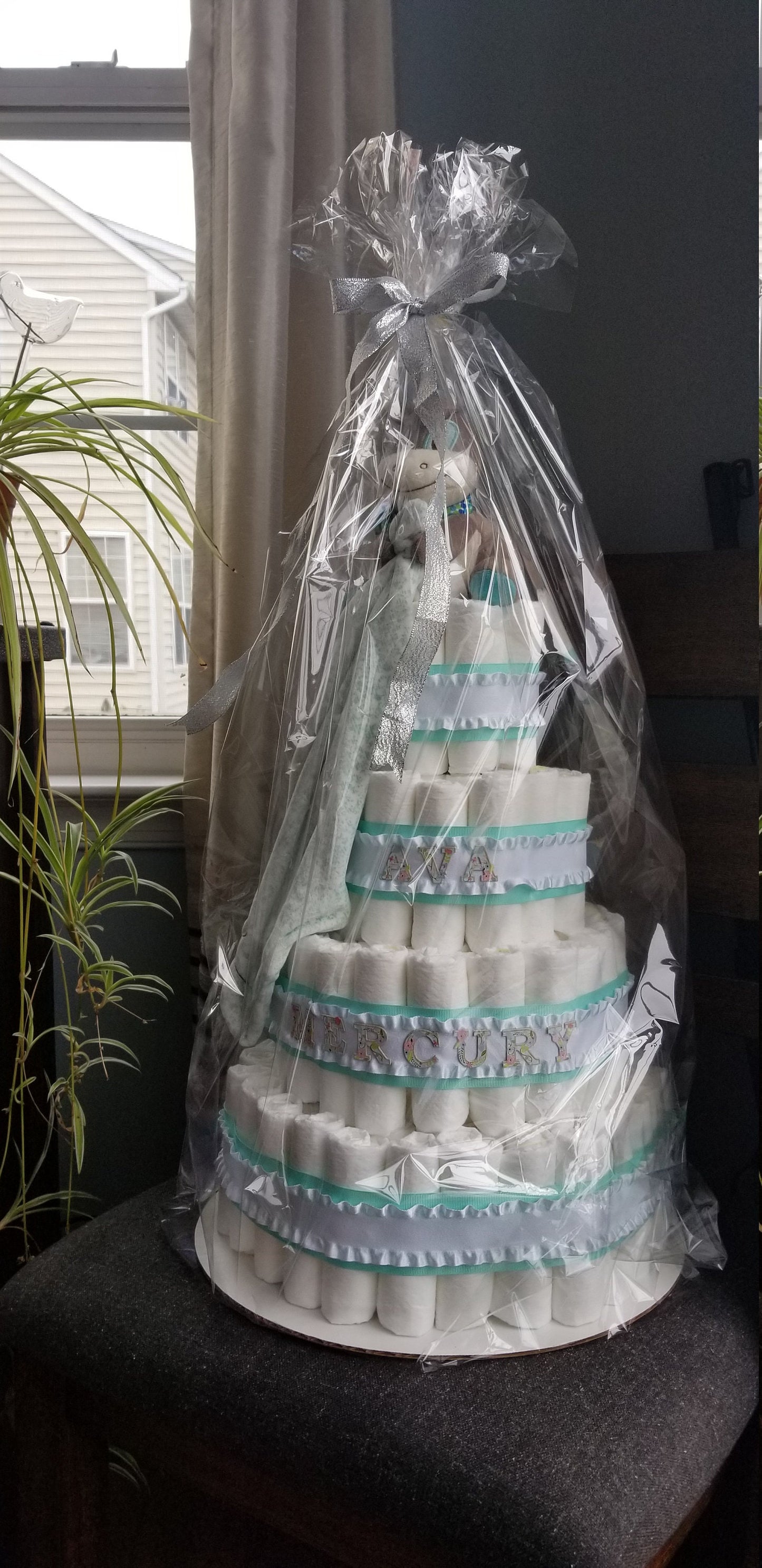 CUSTOM MADE PERSONALIZED DIAPER CAKE