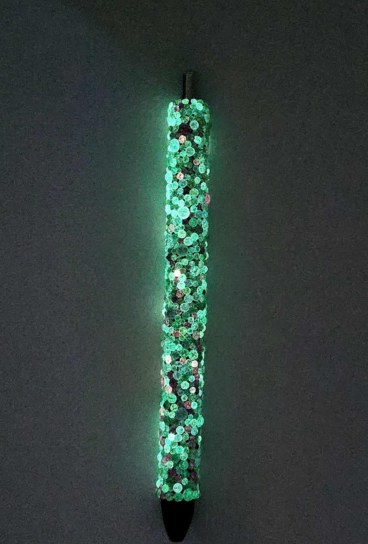 ROUND RHINESTONE GLOW IN THE DARK PEN